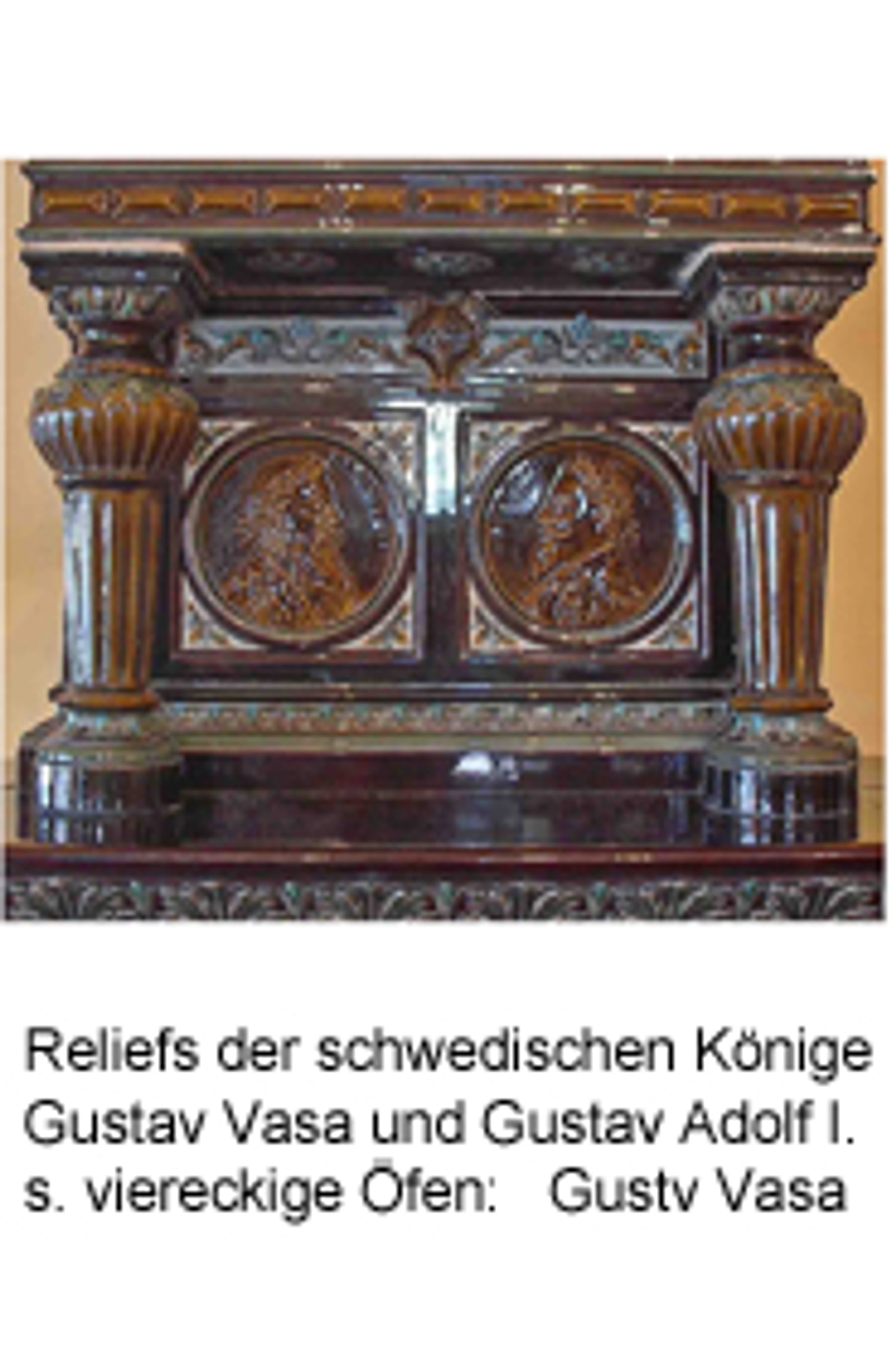 Mittelteil eines Porzellanofens der Firma Rörstrand um 1880
